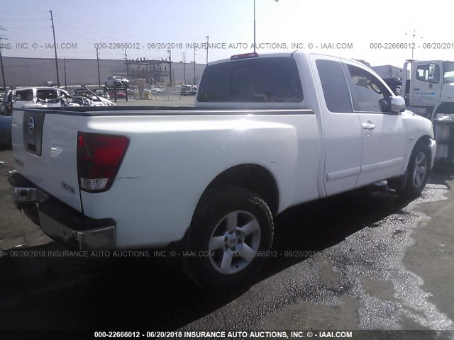 1N6AA06A34N574437 - 2004 NISSAN TITAN XE/SE/LE WHITE photo 4