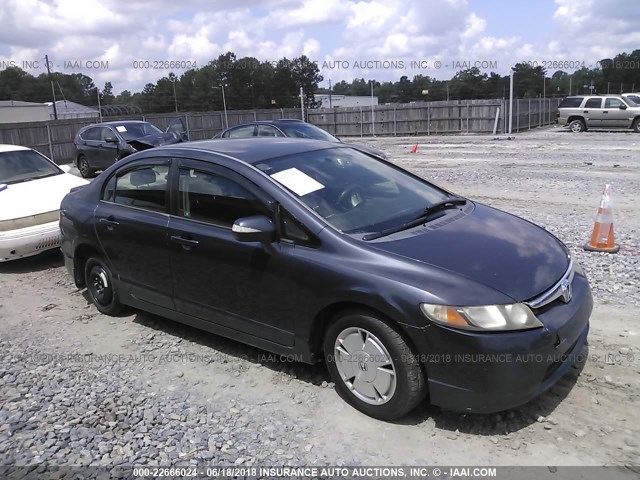 JHMFA36246S005215 - 2006 HONDA CIVIC HYBRID GRAY photo 1