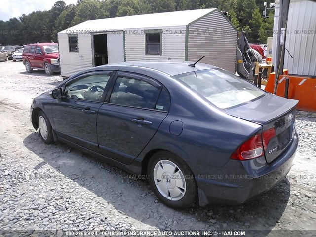 JHMFA36246S005215 - 2006 HONDA CIVIC HYBRID GRAY photo 3