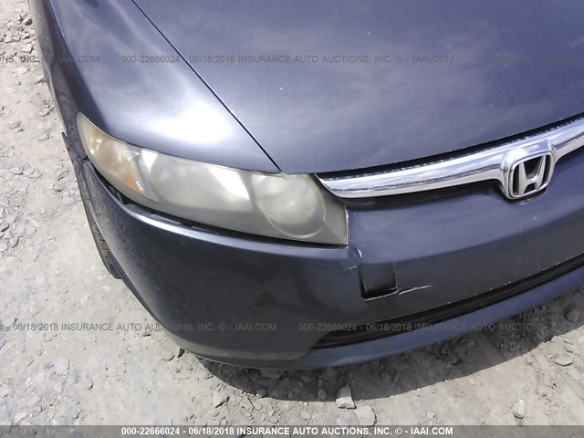 JHMFA36246S005215 - 2006 HONDA CIVIC HYBRID GRAY photo 6