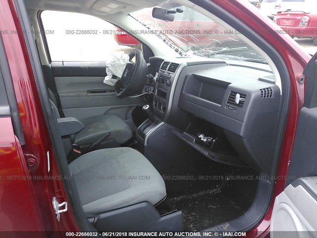 1J8FT47W27D391652 - 2007 JEEP COMPASS MAROON photo 5