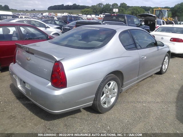 2G1WK15N479180669 - 2007 CHEVROLET MONTE CARLO LT SILVER photo 4