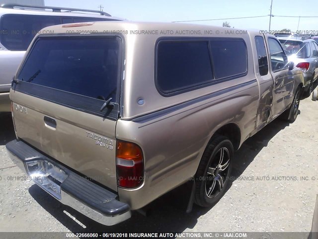 4TAVN52N9WZ147690 - 1998 TOYOTA TACOMA XTRACAB GOLD photo 4