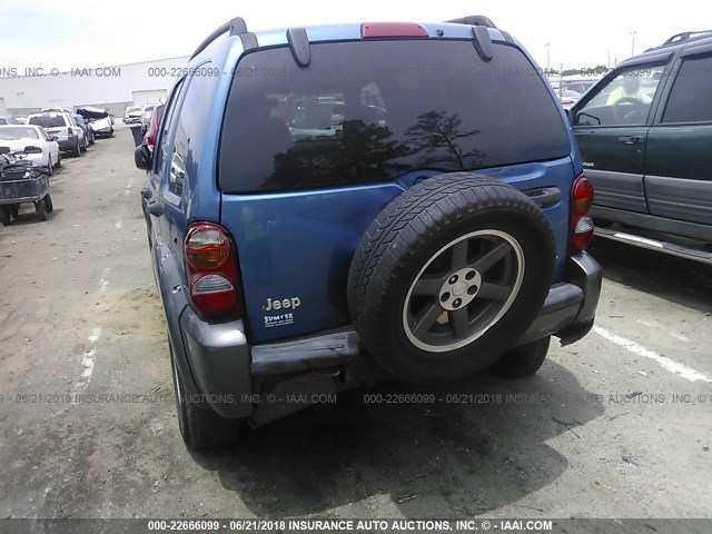 1J8GK48K43W707182 - 2003 JEEP LIBERTY SPORT/FREEDOM ლურჯი ფოტო 6