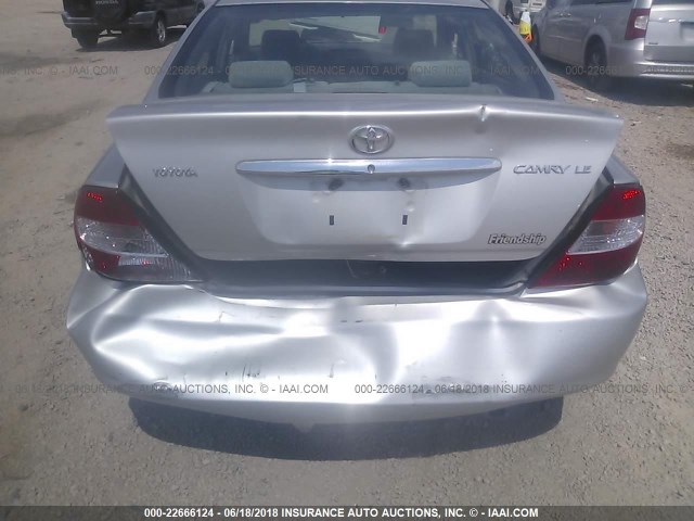 4T1BE32K04U377626 - 2004 TOYOTA CAMRY LE/XLE/SE ვერცხლისფერი ფოტო 6