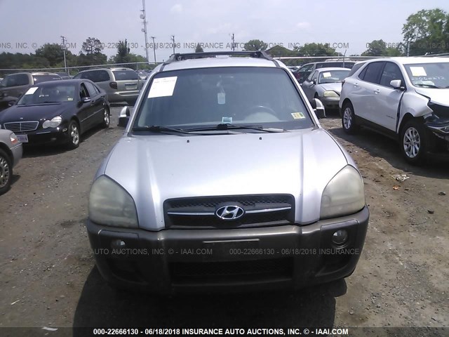 KM8JN72D15U134137 - 2005 HYUNDAI TUCSON GLS/LX SILVER photo 6