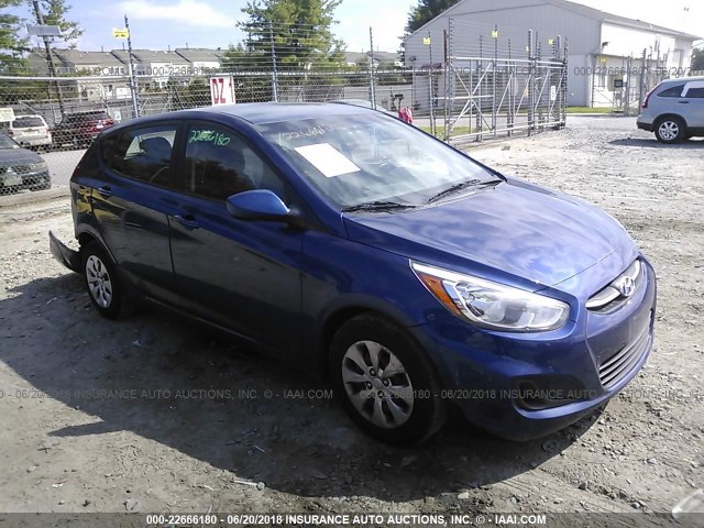 KMHCT5AEXGU245964 - 2016 HYUNDAI ACCENT SE BLUE photo 1