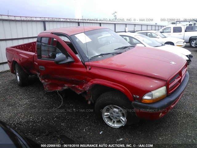 1B7GG22N1YS710247 - 2000 DODGE DAKOTA RED photo 1