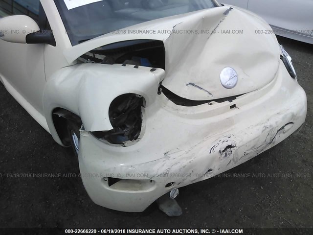 3VWCM31Y24M316099 - 2004 VOLKSWAGEN NEW BEETLE GLS თეთრი ფოტო 6