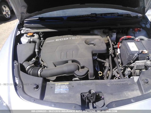 1G1ZC5EB0A4111446 - 2010 CHEVROLET MALIBU 1LT ვერცხლისფერი ფოტო 10