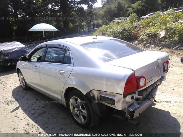 1G1ZC5EB0A4111446 - 2010 CHEVROLET MALIBU 1LT ვერცხლისფერი ფოტო 3