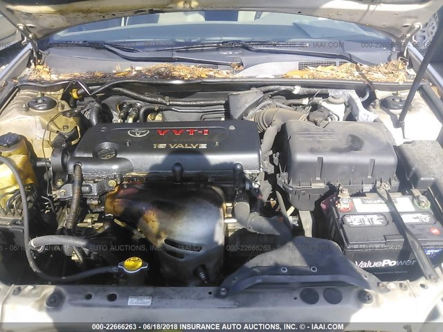 4T1BE30K36U697545 - 2006 TOYOTA CAMRY LE/XLE/SE ოქროსფერი ფოტო 10