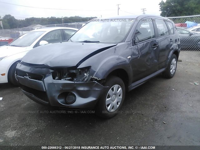JA4AS2AW4AZ013418 - 2010 MITSUBISHI OUTLANDER ES ნაცრისფერი ფოტო 2