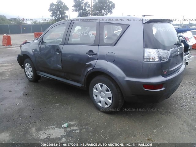 JA4AS2AW4AZ013418 - 2010 MITSUBISHI OUTLANDER ES ნაცრისფერი ფოტო 3