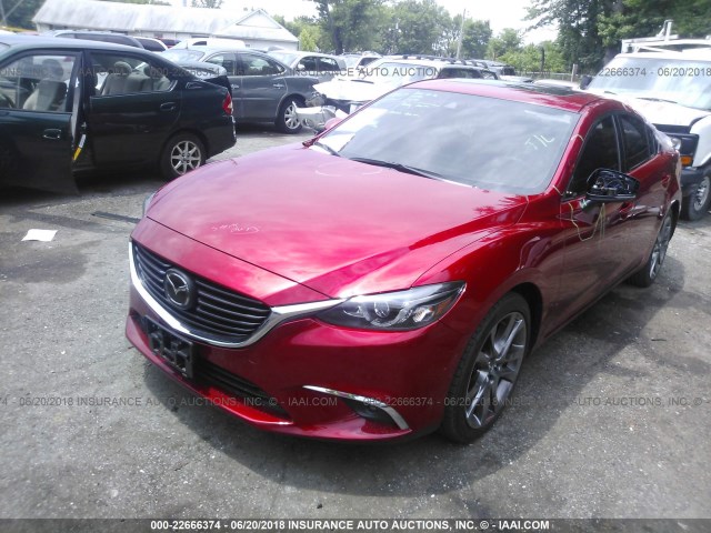 JM1GL1X50H1125387 - 2017 MAZDA 6 GRAND TOURING RED photo 2