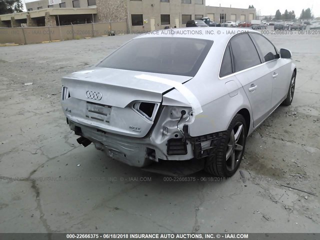 WAUMF78K89N047076 - 2009 AUDI A4 PRESTIGE SILVER photo 4