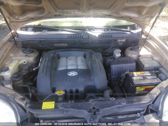 KM8SC73D13U501320 - 2003 HYUNDAI SANTA FE GLS/LX GOLD photo 10