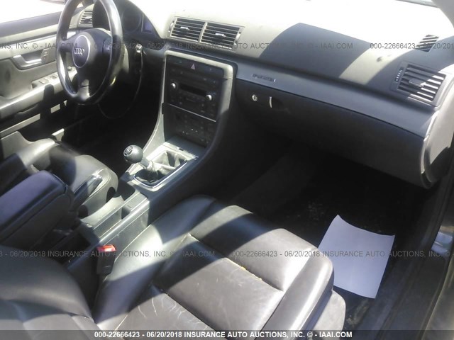 WAULC68E04A007972 - 2004 AUDI A4 1.8T QUATTRO GRAY photo 5