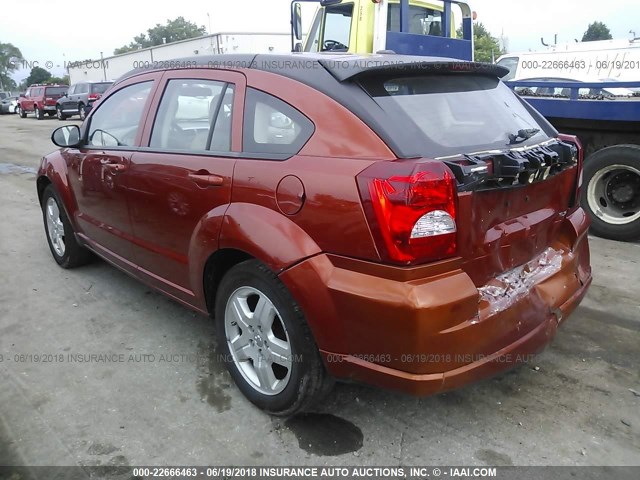 1B3HB48A69D112505 - 2009 DODGE CALIBER SXT ORANGE photo 3