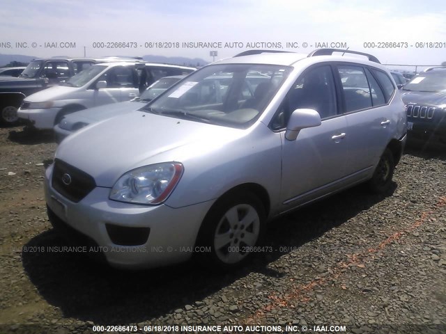 KNAFG529197275909 - 2009 KIA RONDO LX/EX SILVER photo 2