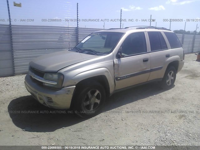 1GNDS13S842164547 - 2004 CHEVROLET TRAILBLAZER LS/LT GOLD photo 2