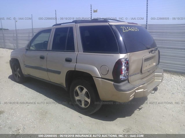 1GNDS13S842164547 - 2004 CHEVROLET TRAILBLAZER LS/LT GOLD photo 3