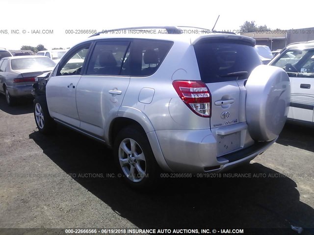 JTMBK34V695071780 - 2009 TOYOTA RAV4 LIMITED SILVER photo 3