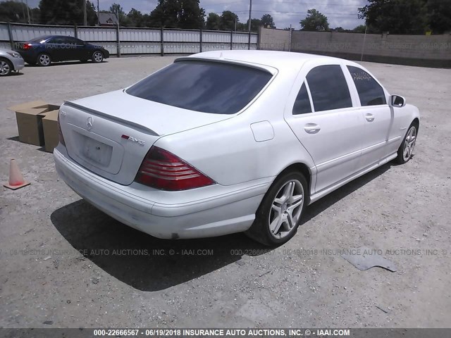 WDBNG74J53A325611 - 2003 MERCEDES-BENZ S 55 AMG WHITE photo 4