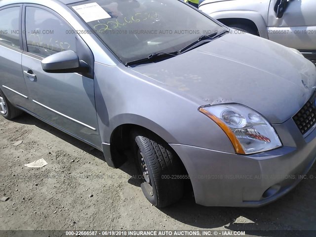 3N1AB61E88L644570 - 2008 NISSAN SENTRA 2.0/2.0S/2.0SL GRAY photo 6