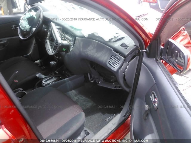 KNADE243496532930 - 2009 KIA RIO 5 SX RED photo 5