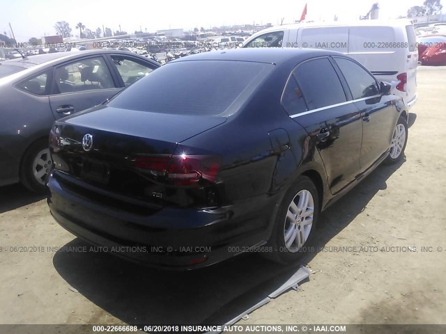 3VW2B7AJ8HM213528 - 2017 VOLKSWAGEN JETTA S BLACK photo 4