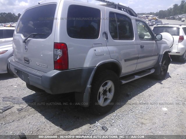 5N1ED28TX4C639863 - 2004 NISSAN XTERRA XE/SE GRAY photo 4