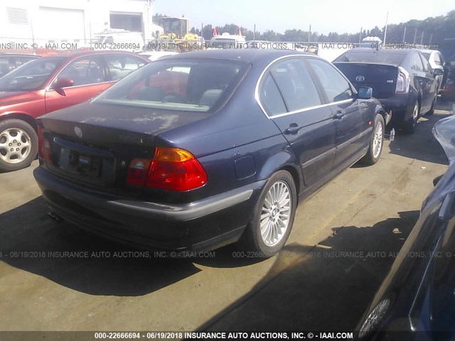 WBAAV53491JS92113 - 2001 BMW 330 I BLUE photo 4