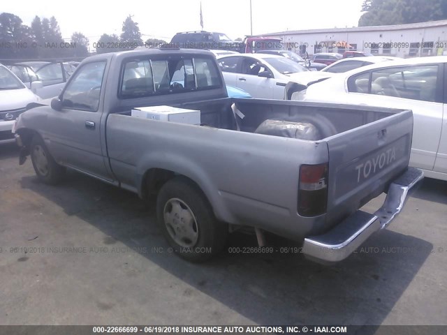 4TARN81P5RZ303377 - 1994 TOYOTA PICKUP 1/2 TON SHORT WHEELBASE DX GRAY photo 3