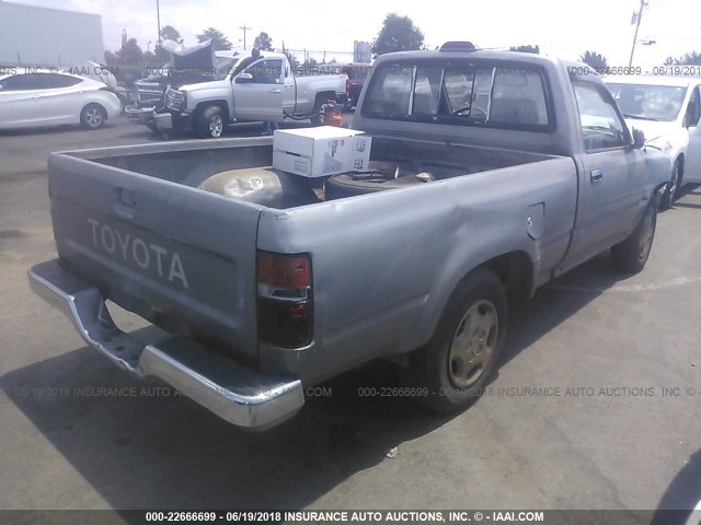 4TARN81P5RZ303377 - 1994 TOYOTA PICKUP 1/2 TON SHORT WHEELBASE DX GRAY photo 4