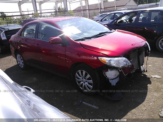 2T1BU4EE5DC954876 - 2013 TOYOTA COROLLA S/LE RED photo 1