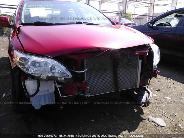 2T1BU4EE5DC954876 - 2013 TOYOTA COROLLA S/LE RED photo 6