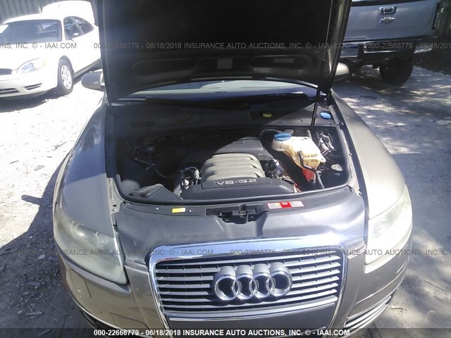 WAUDG74F85N061866 - 2005 AUDI A6 3.2 QUATTRO GRAY photo 10