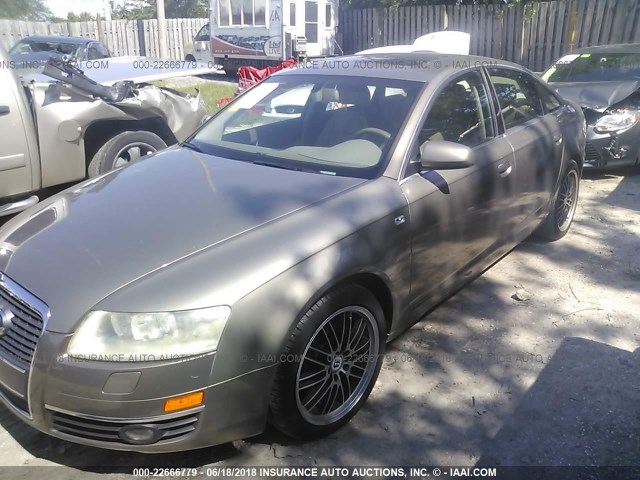 WAUDG74F85N061866 - 2005 AUDI A6 3.2 QUATTRO GRAY photo 2