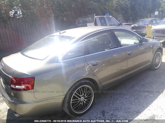 WAUDG74F85N061866 - 2005 AUDI A6 3.2 QUATTRO GRAY photo 4