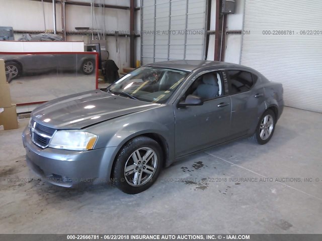 1B3LC56R58N149236 - 2008 DODGE AVENGER SXT GRAY photo 2