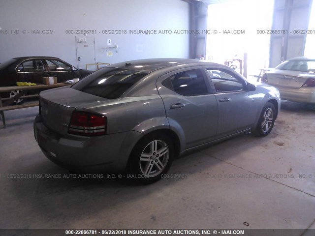 1B3LC56R58N149236 - 2008 DODGE AVENGER SXT GRAY photo 4