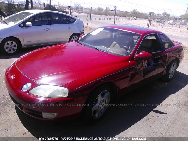 JT8CH32Y0T0051396 - 1996 LEXUS SC 400 RED photo 2