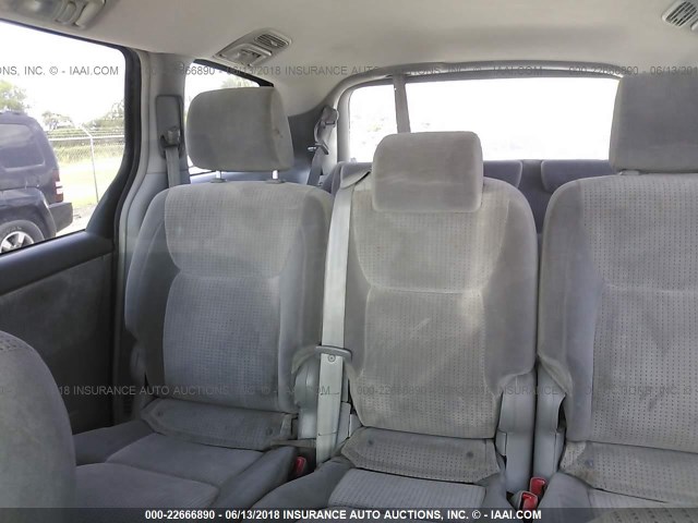 5TDZK23C28S131345 - 2008 TOYOTA SIENNA CE/LE SILVER photo 8