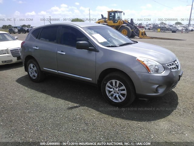 JN8AS5MT6DW507539 - 2013 NISSAN ROGUE S/SV GRAY photo 1