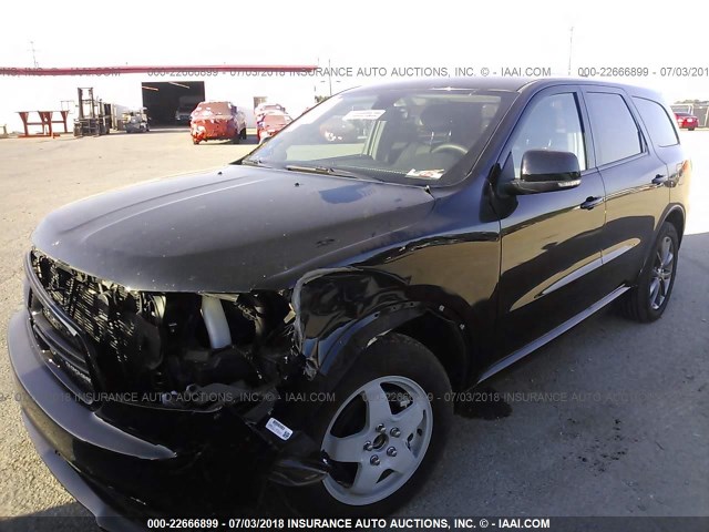 1C4RDHDG0JC132693 - 2018 DODGE DURANGO GT BLACK photo 2