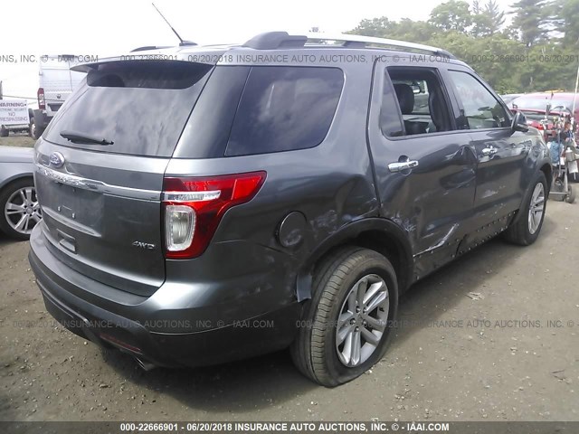 1FMHK8D83BGA55155 - 2011 FORD EXPLORER XLT GRAY photo 4