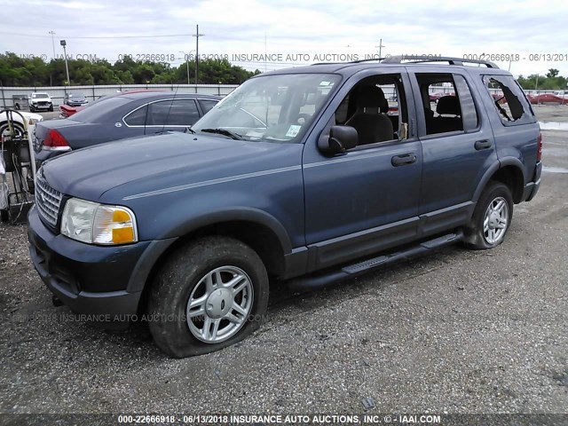 1FMZU73K63UA73772 - 2003 FORD EXPLORER XLT/XLT SPORT/NBX BLUE photo 2