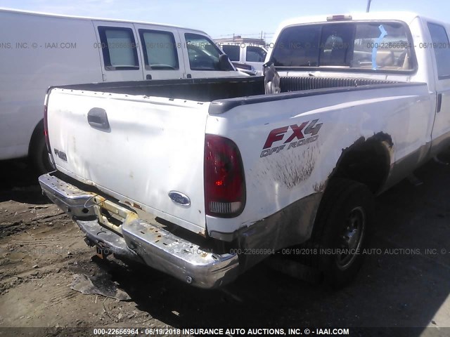 1FTNW21P14EB46623 - 2004 FORD F250 SUPER DUTY WHITE photo 6