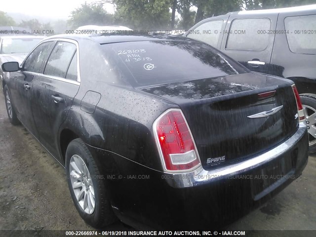 2C3CCAAG0CH273479 - 2012 CHRYSLER 300 BLACK photo 3